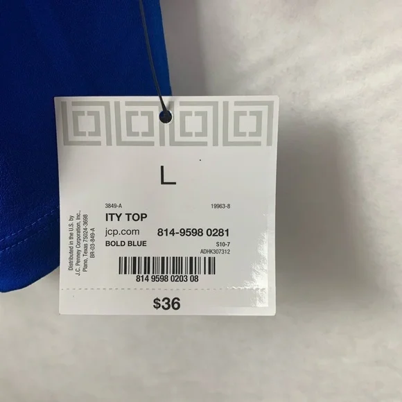 Liz Claiborne Career Long Sleeve Blouse Size L NWT - Picture 3 of 6